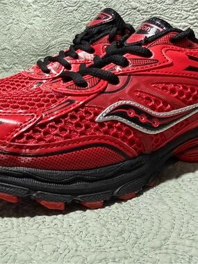 Saucony Red and Black Athletic Running Shoes